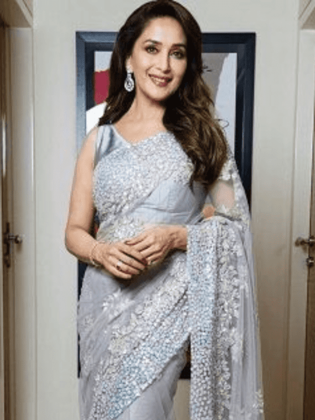 मधर दकषत एलगट सड लक Madhuri Dixit Elegant Saree Look