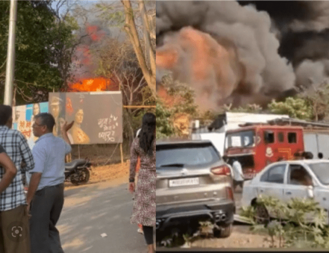 गुम है किसी के प्यार में सेट पर लगी भयंकर आग - Ghum Hai Kisi Key Pyaar Mein Set Fire