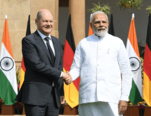 Read more about the article राष्ट्रपति भवन में पीएम मोदी द्वारा जर्मन चांसलर का स्वागत – German Chancellor Welcomed by PM Modi